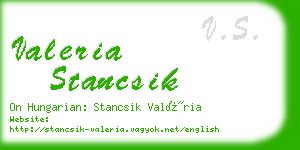 valeria stancsik business card